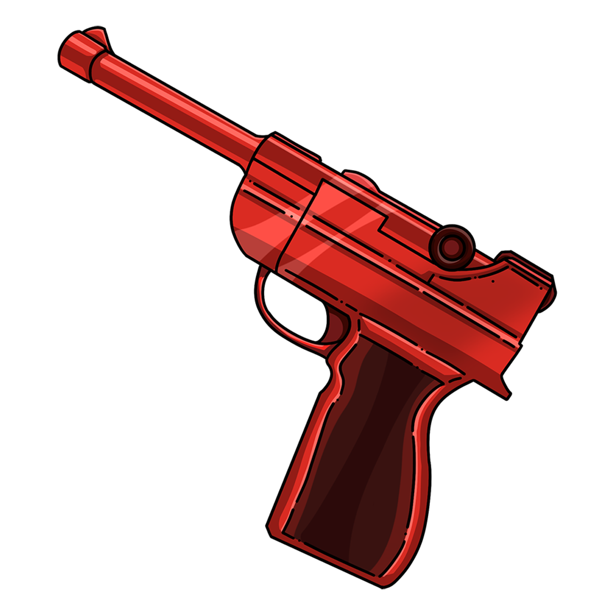 Red Luger Gun