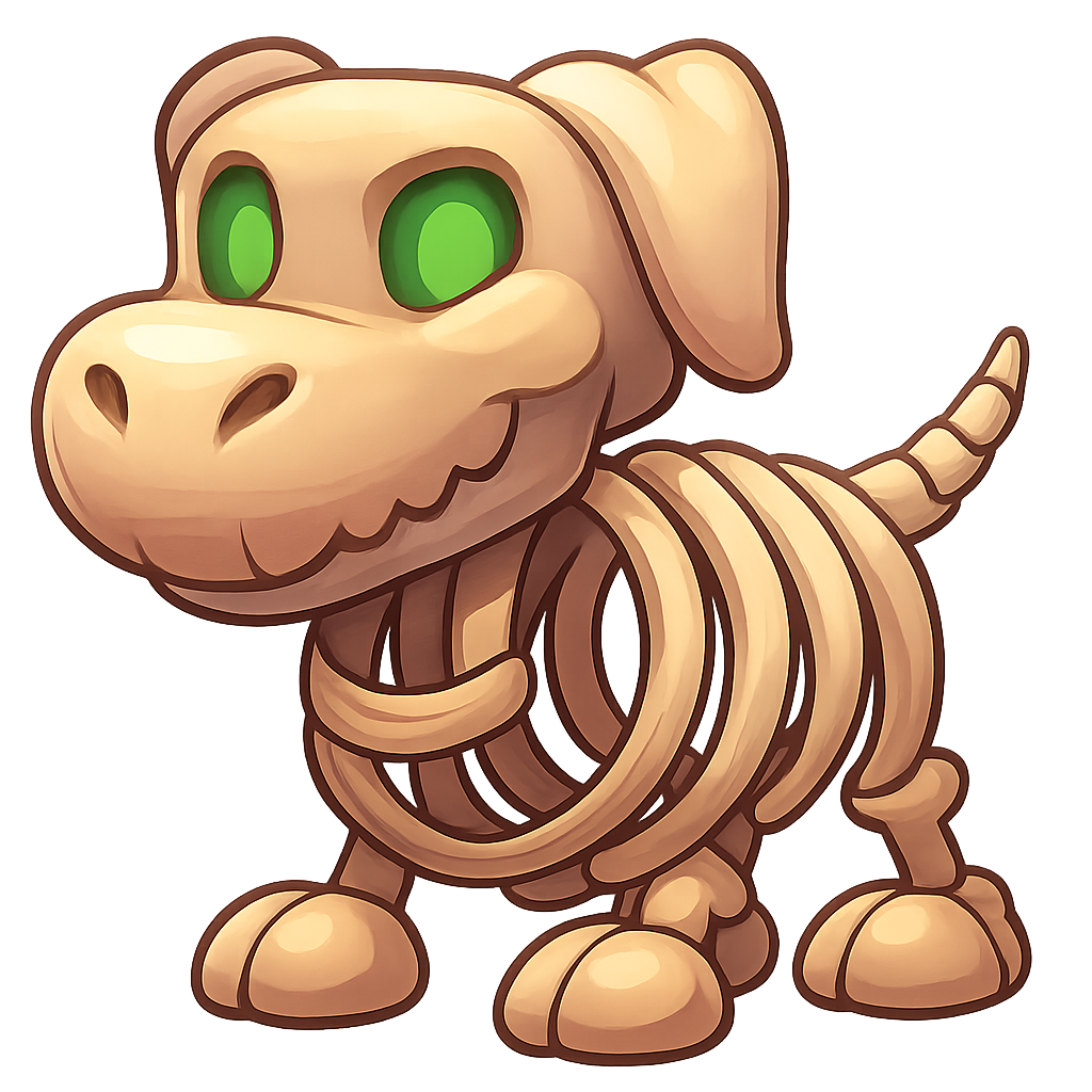 MFR Halloween White Skeleton Dog