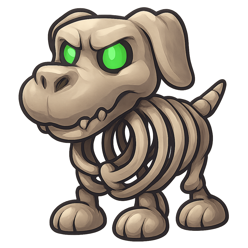 NFR Halloween White Skeleton Dog