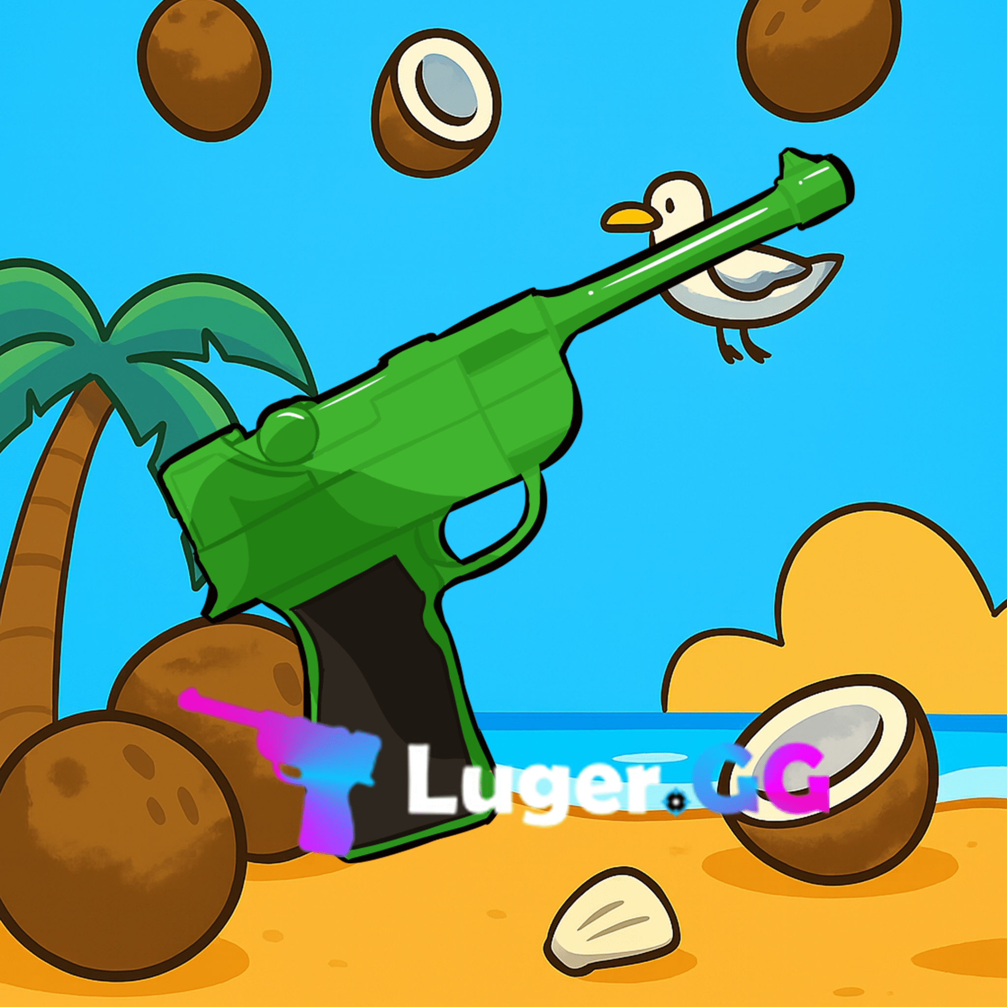Green Luger Gun