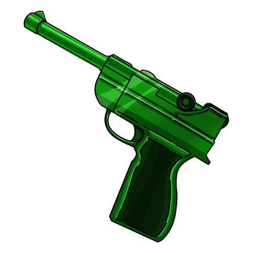 Green Luger Gun