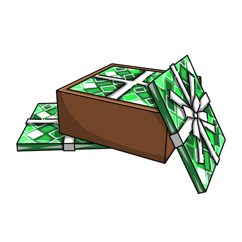 Box of Green Wrapping Paper