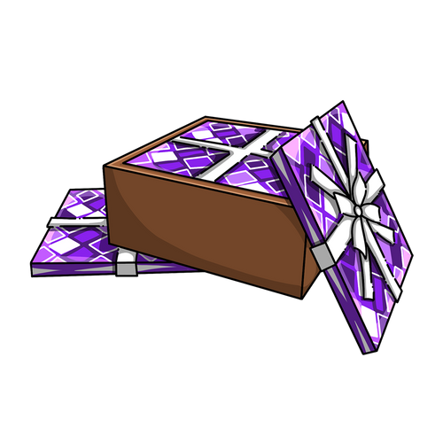 Box of Purple Wrapping Paper