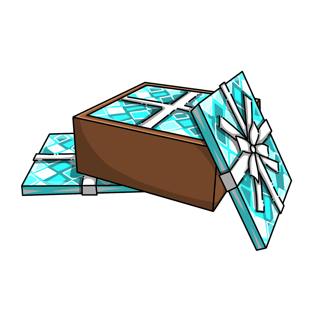 Box of Blue Wrapping Papper