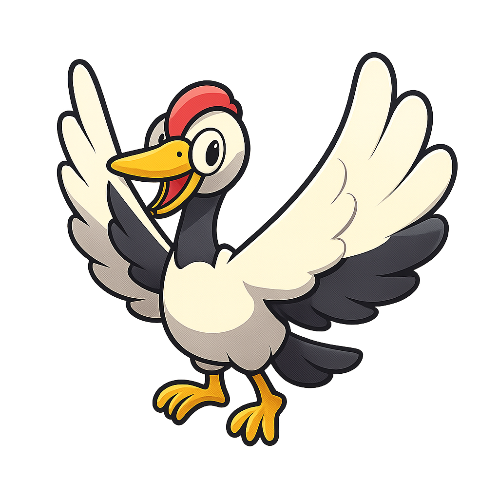 Red Crowned Crane
