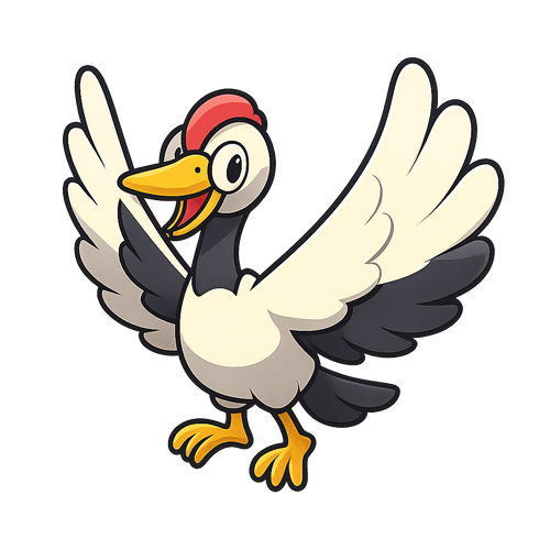 Red Crowned Crane