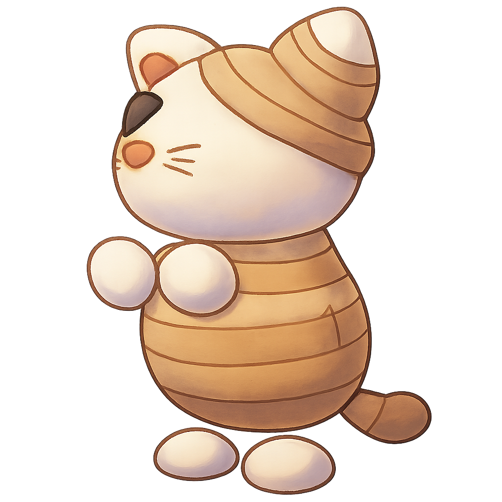 MFR Halloween White Mummy Cat