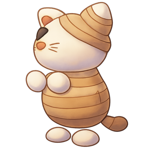 MFR Halloween White Mummy Cat