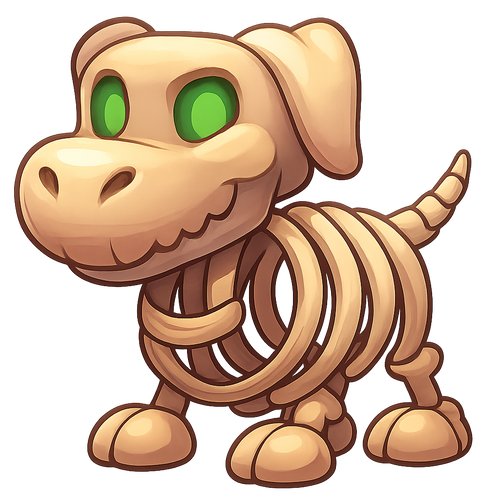 MFR Halloween White Skeleton Dog