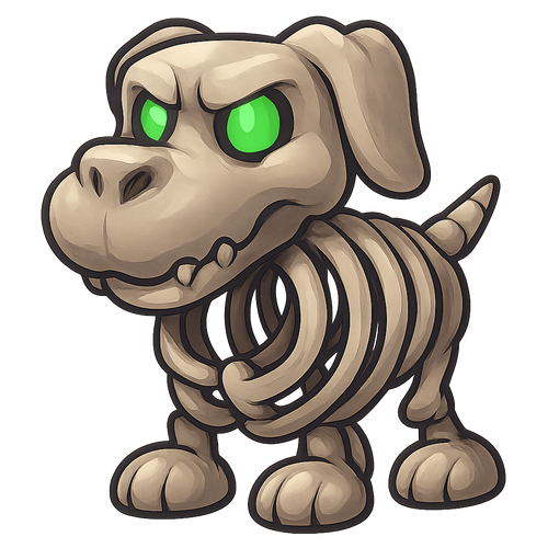 NFR Halloween White Skeleton Dog
