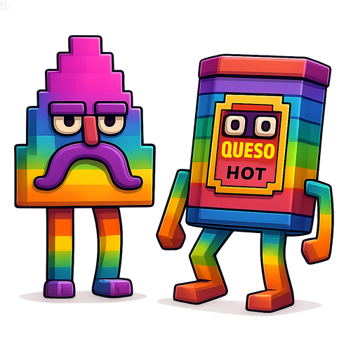 Rainbow Chipso and Queso