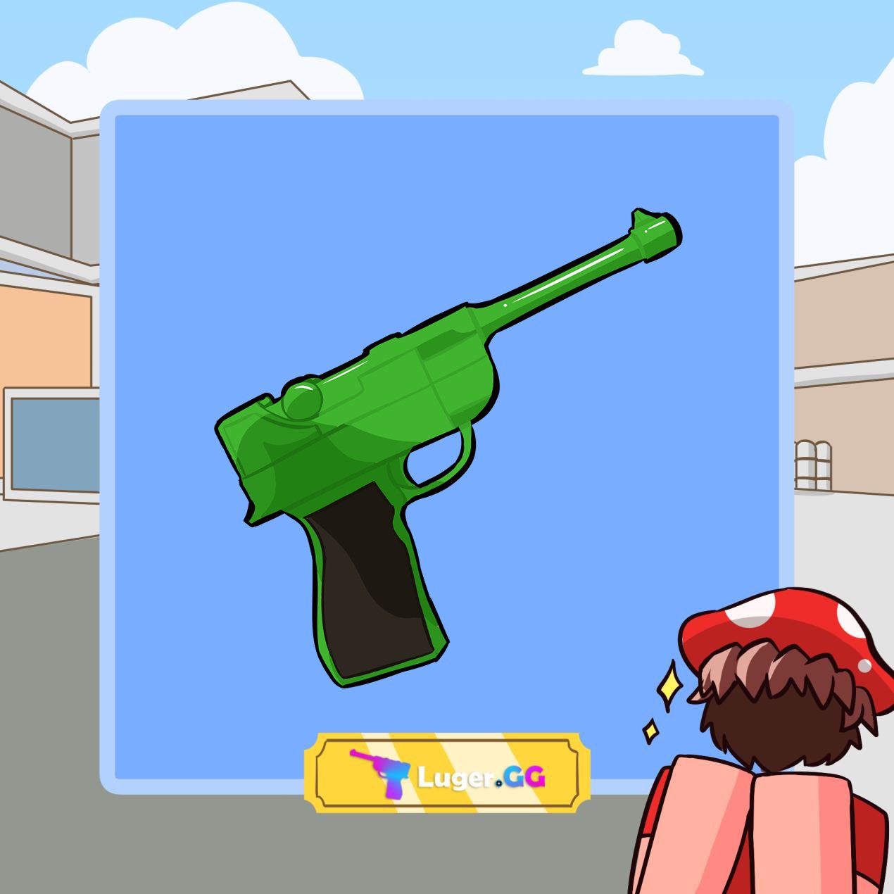 Green Luger Gun