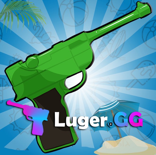 Green Luger Gun