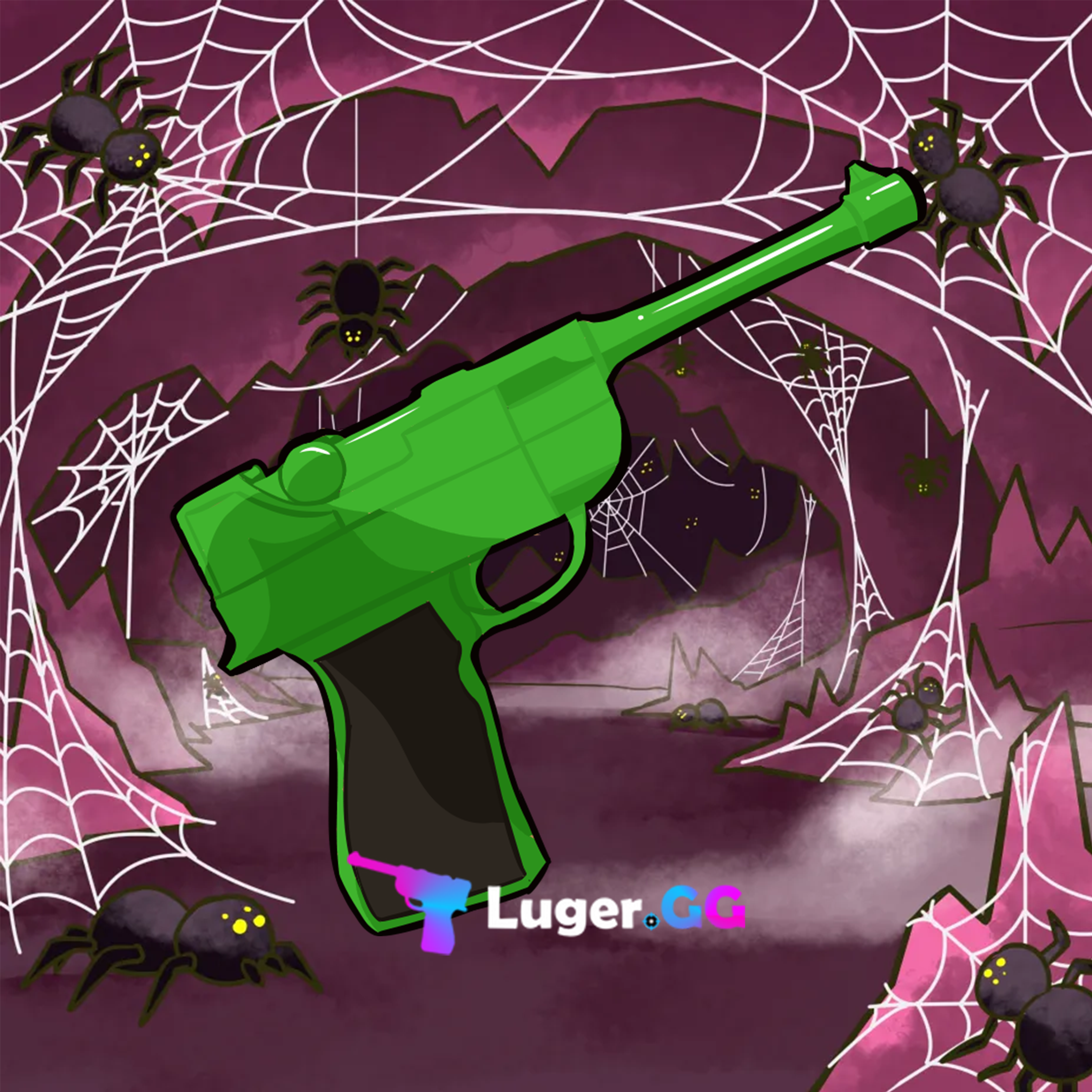 Green Luger Gun