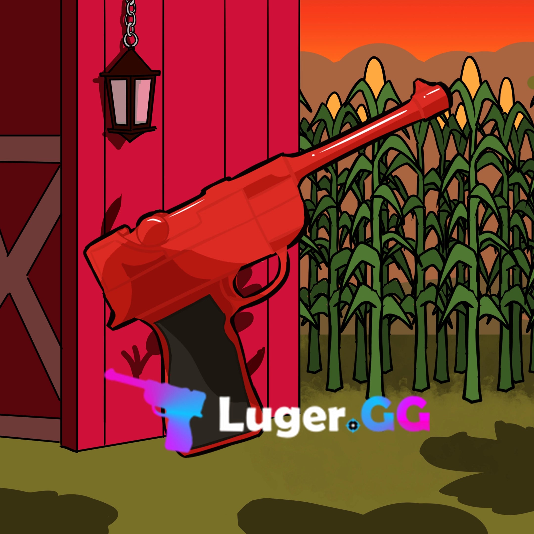 Red Luger Gun