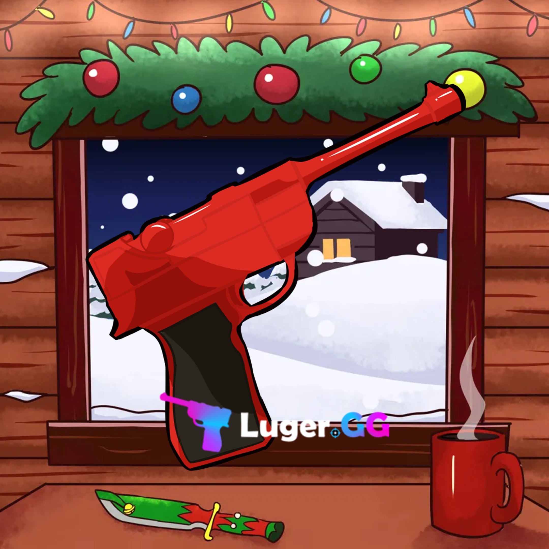 Red Luger Gun