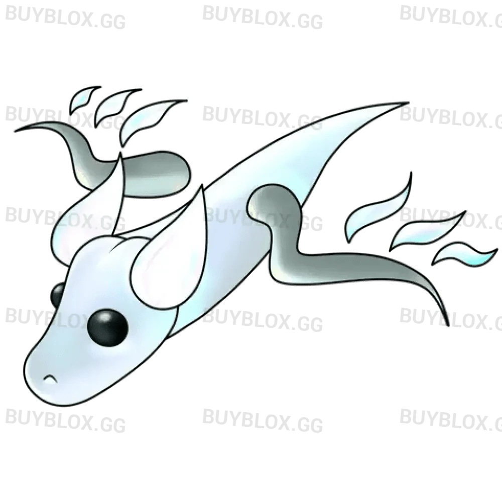 NFR Halloween White Ghost Dragon - Adopt Me